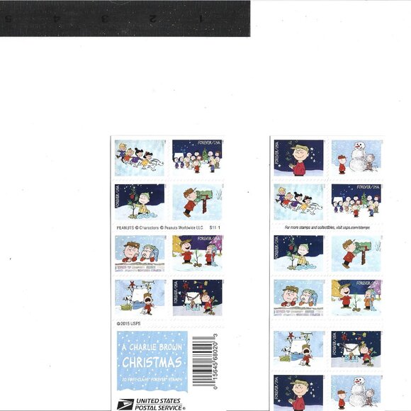 200 PEANUTS CHRISTMAS forever stamps - Picture 1 of 1